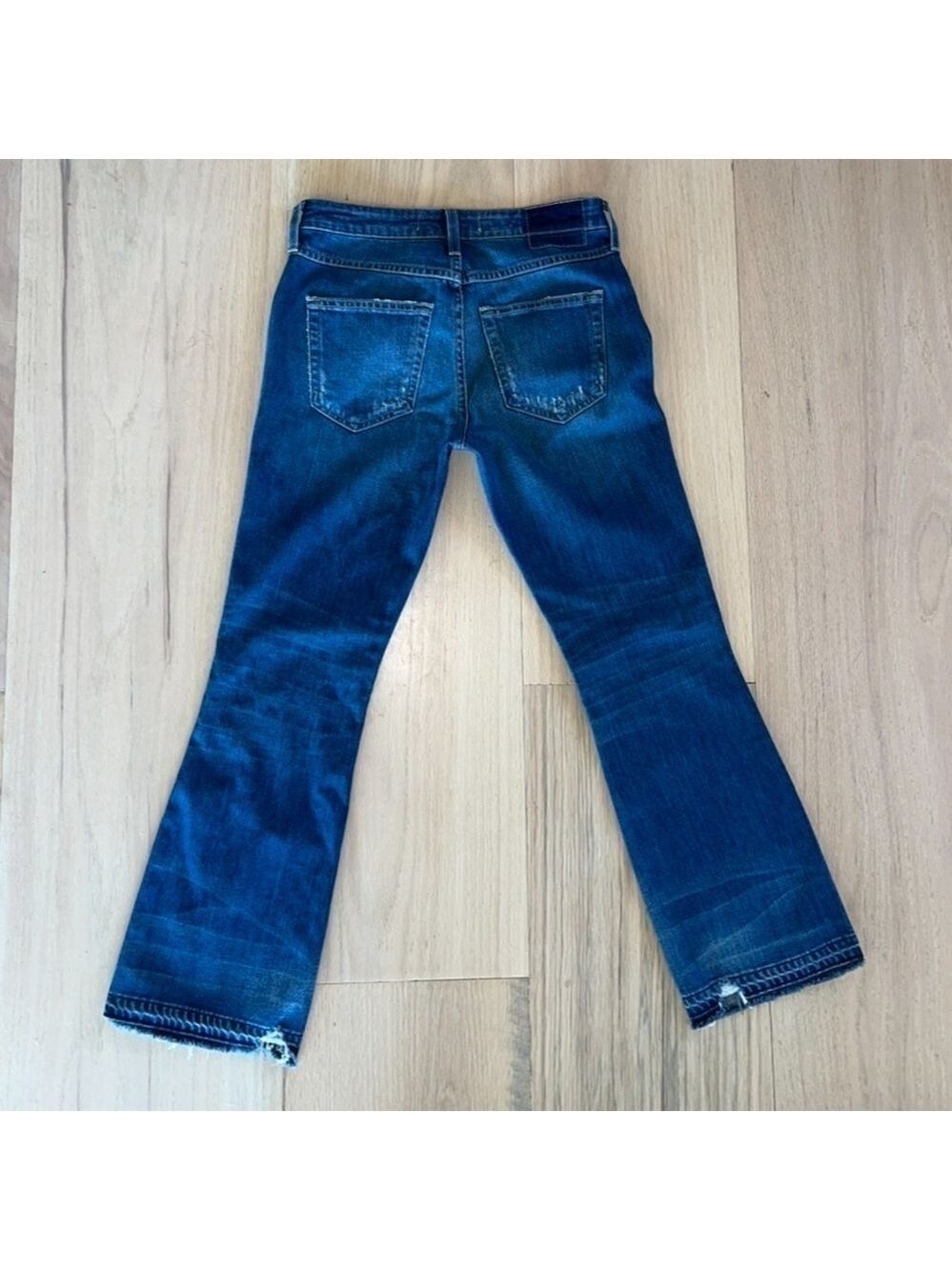 AMO Jane Old School Jeans Flare Wide Leg Y2K Medium Wash Size 26 NWOT - Picture 4 of 7